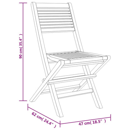 vidaXL 5-tlg. Garten-Essgruppe Massivholz Teak
