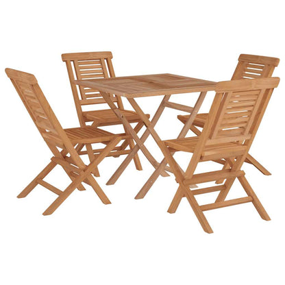 vidaXL Ensemble de salle à manger de jardin 5 pcs en teck massif
