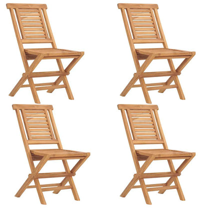 vidaXL Ensemble de salle à manger de jardin 5 pcs en teck massif