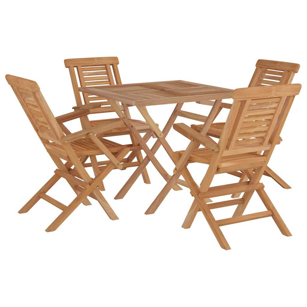 vidaXL Ensemble de salle à manger de jardin 5 pcs en teck massif