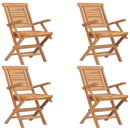 vidaXL Ensemble de salle à manger de jardin 5 pcs en teck massif