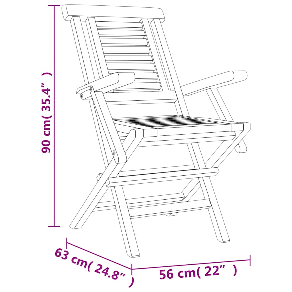 vidaXL Ensemble de salle à manger de jardin 5 pcs en teck massif