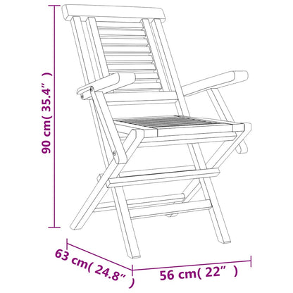 vidaXL Ensemble de salle à manger de jardin 5 pcs en teck massif