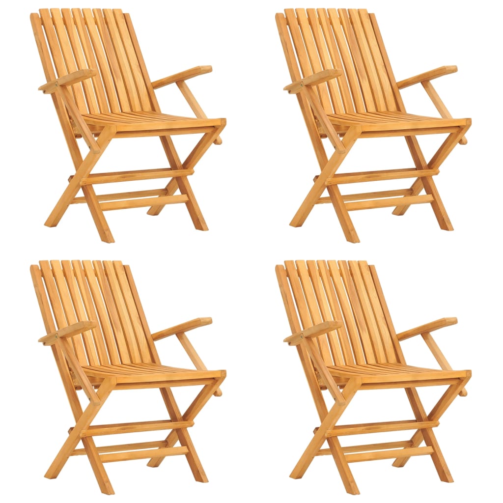 vidaXL 5-tlg. Garten-Essgruppe Massivholz Teak