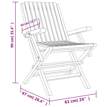 vidaXL 5-tlg. Garten-Essgruppe Massivholz Teak