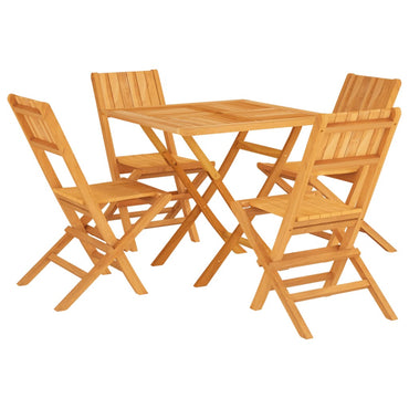 vidaXL 5-tlg. Garten-Essgruppe Massivholz Teak
