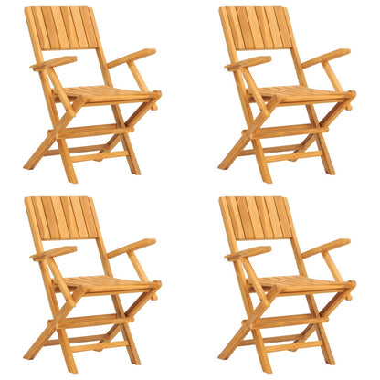 vidaXL Ensemble de salle à manger de jardin 5 pcs en teck massif