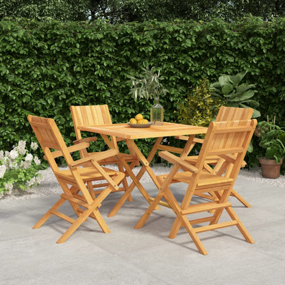 vidaXL Ensemble de salle à manger de jardin 5 pcs en teck massif