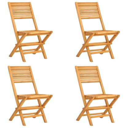 vidaXL 5-tlg. Garten-Essgruppe Massivholz Teak