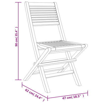 vidaXL 5-tlg. Garten-Essgruppe Massivholz Teak