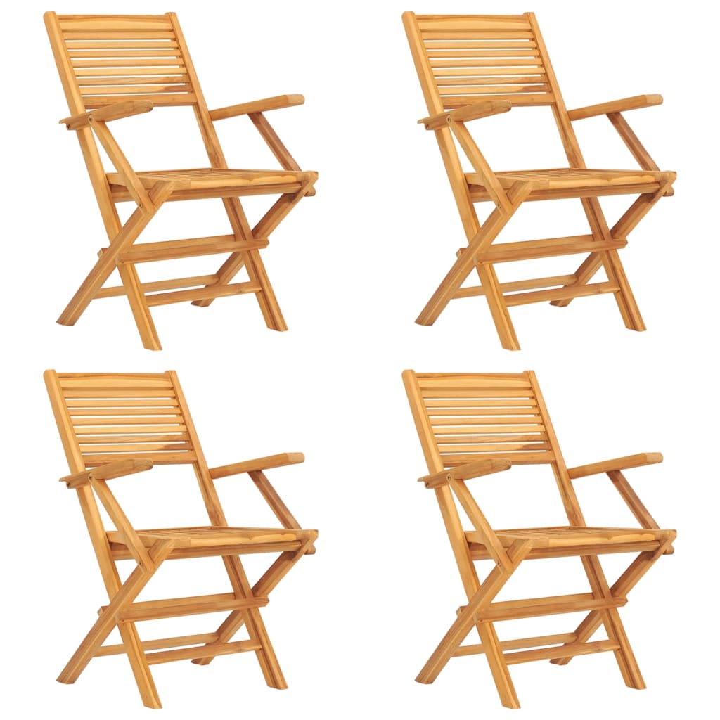 vidaXL 5-tlg. Garten-Essgruppe Massivholz Teak