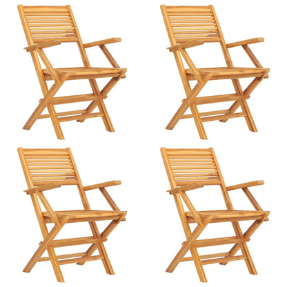 vidaXL 5-tlg. Garten-Essgruppe Massivholz Teak