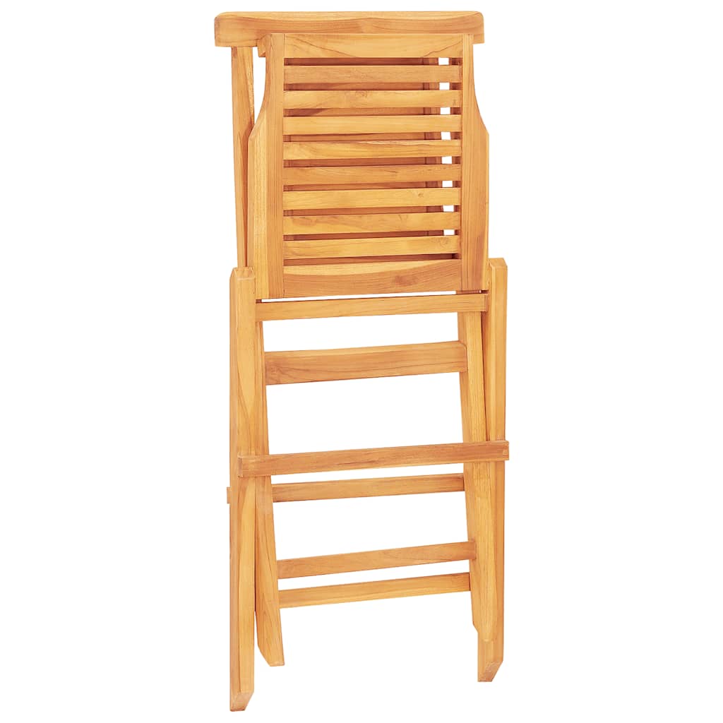 vidaXL Gartenstühle 4 Stk. Klappbar 47x63x90 cm Massivholz Teak