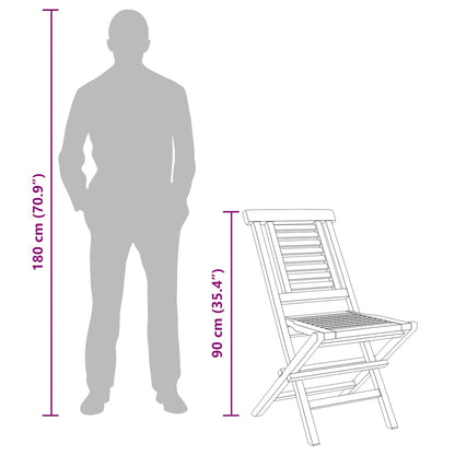 vidaXL Chaises de jardin pliantes 6 pcs 47x63x90 cm en teck massif