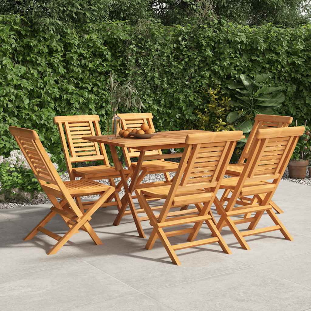 vidaXL Chaises de jardin pliantes 6 pcs 47x63x90 cm en teck massif