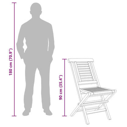 vidaXL Chaises de jardin 8 pcs Pliables 47x63x90 cm Bois de teck massif