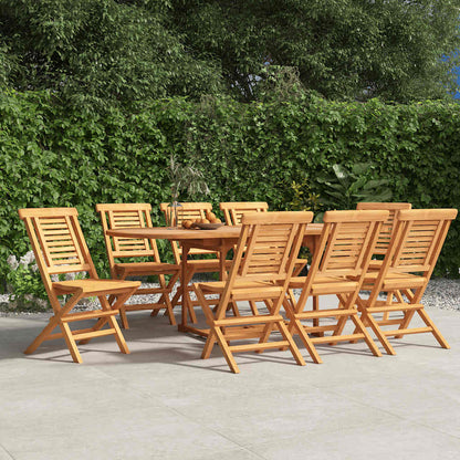 vidaXL Chaises de jardin 8 pcs Pliables 47x63x90 cm Bois de teck massif