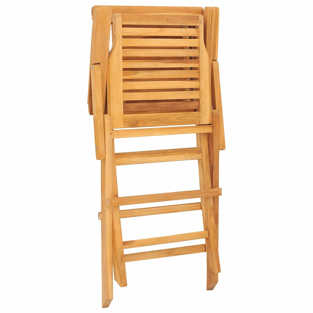 vidaXL Gartenstühle 4 Stk. Klappbar 56x63x90 cm Massivholz Teak