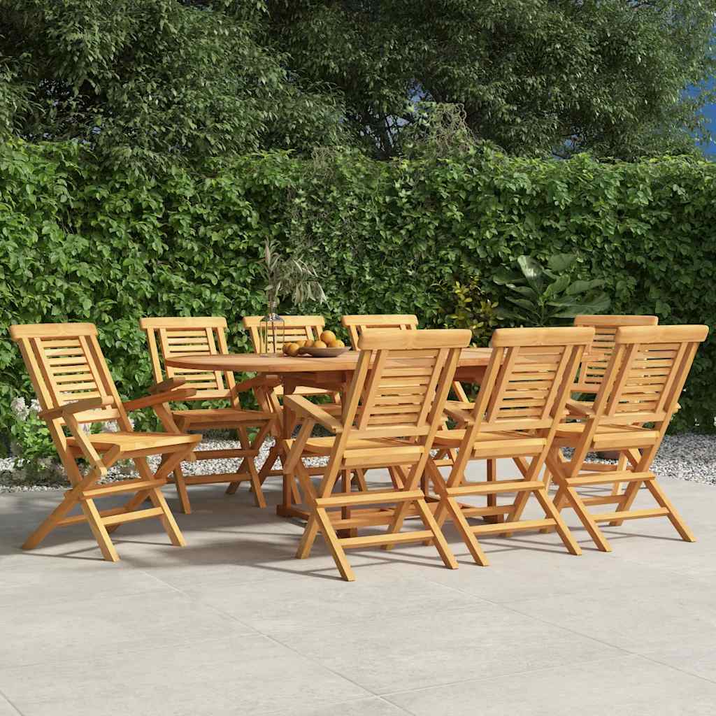 vidaXL Chaises de jardin 8 pcs. Pliables 56x63x90 cm Bois de teck massif