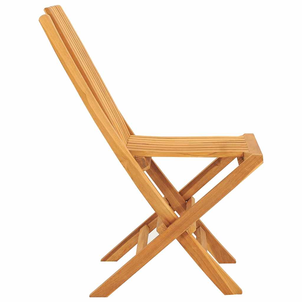 vidaXL Gartenstühle 8 Stk. Klappbar 47x47x89 cm Massivholz Teak