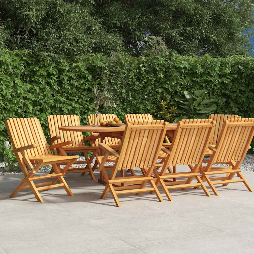 vidaXL Gartenstühle 8 Stk. Klappbar 61x67x90 cm Massivholz Teak