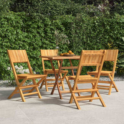 vidaXL Gartenstühle 4 Stk. Klappbar 47x61x90 cm Massivholz Teak