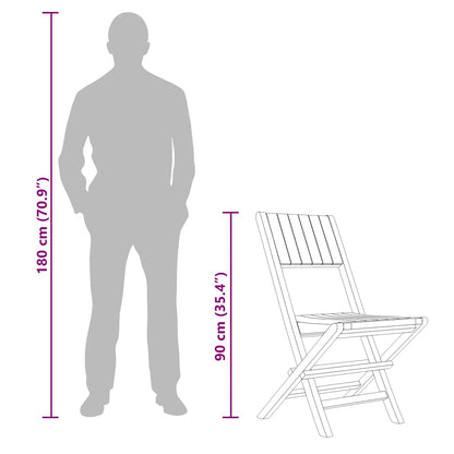 vidaXL Chaises de jardin 6 pcs. Pliantes 47x61x90 cm Bois de teck massif