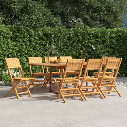 vidaXL Chaises de jardin 8 pcs Pliantes 47x61x90 cm Bois de teck massif