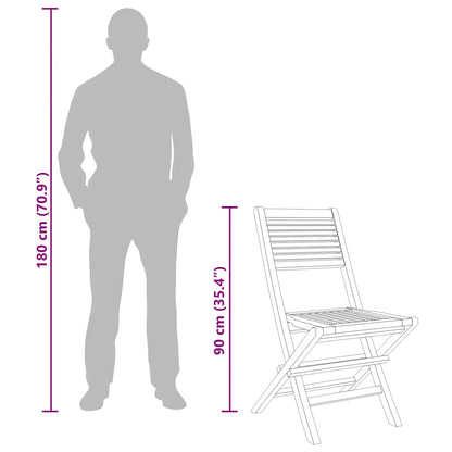 vidaXL Chaises de jardin 6 pcs Pliables 47x62x90 cm Bois de teck massif