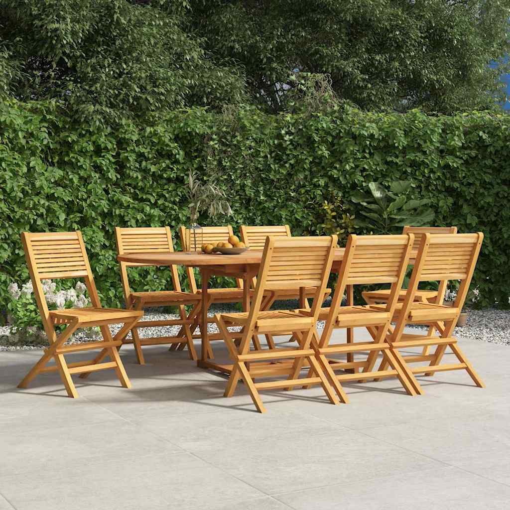 vidaXL Chaises de jardin 8 pcs Pliantes 47x62x90 cm Bois de teck massif
