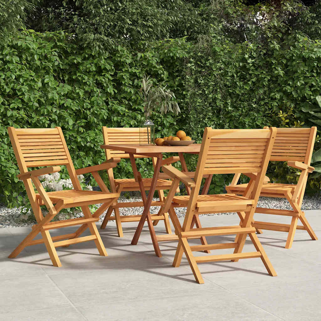 vidaXL Chaises de jardin 4 pcs. Pliantes 55x62x90 cm Bois de teck massif