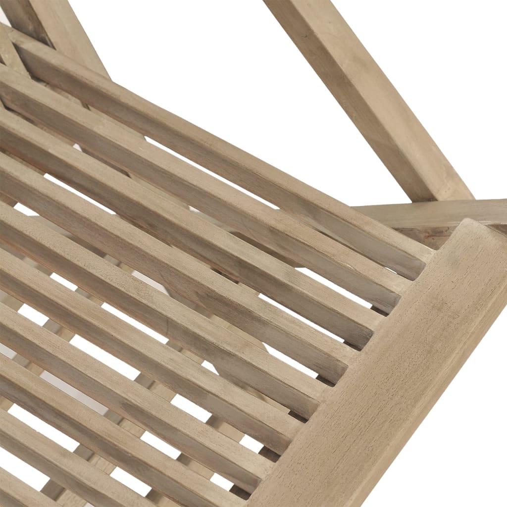 vidaXL Chaises de jardin 4 pcs Pliantes Gris 56x61x89 cm Bois de teck massif