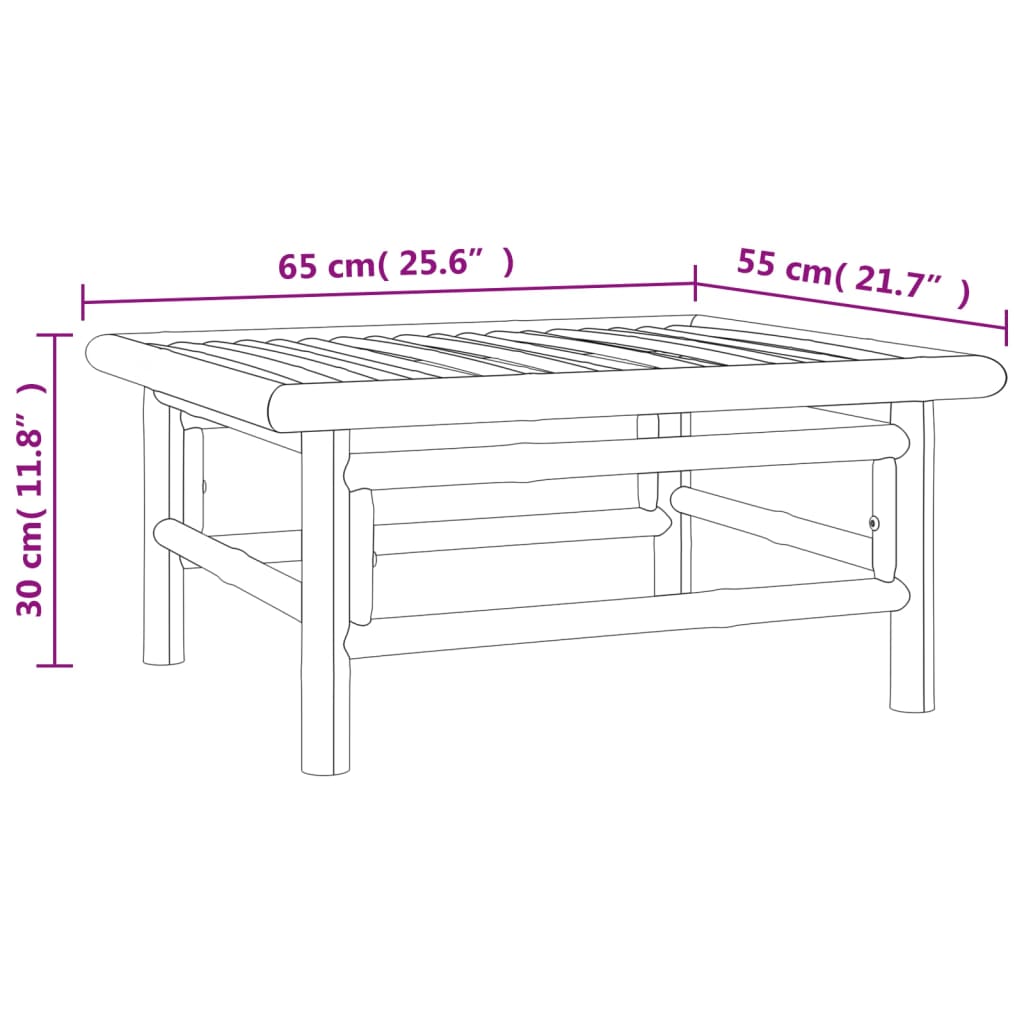 vidaXL Ensemble de meubles de jardin 4 pcs avec coussins taupe Bambou