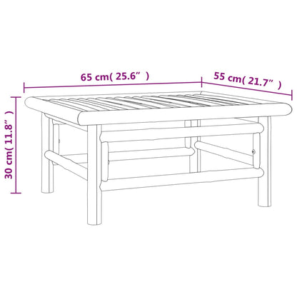 vidaXL Ensemble de meubles de jardin 4 pcs avec coussins taupe Bambou
