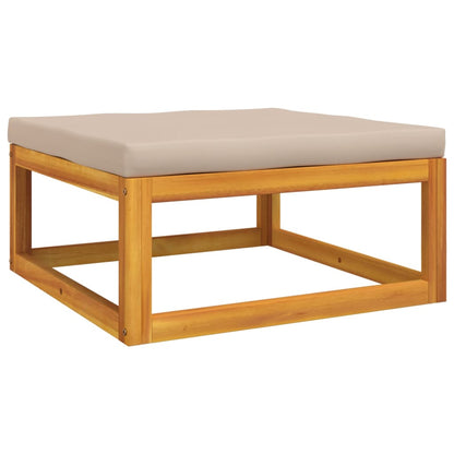 vidaXL Ensemble de mobilier de jardin 4 pcs avec coussins taupe Bois massif