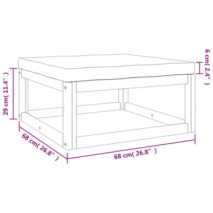 vidaXL Ensemble de mobilier de jardin 4 pcs avec coussins taupe Bois massif