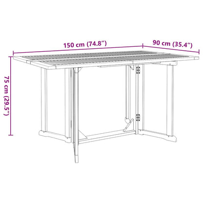vidaXL Salle à manger de jardin 7 pcs Bois de teck massif Marron