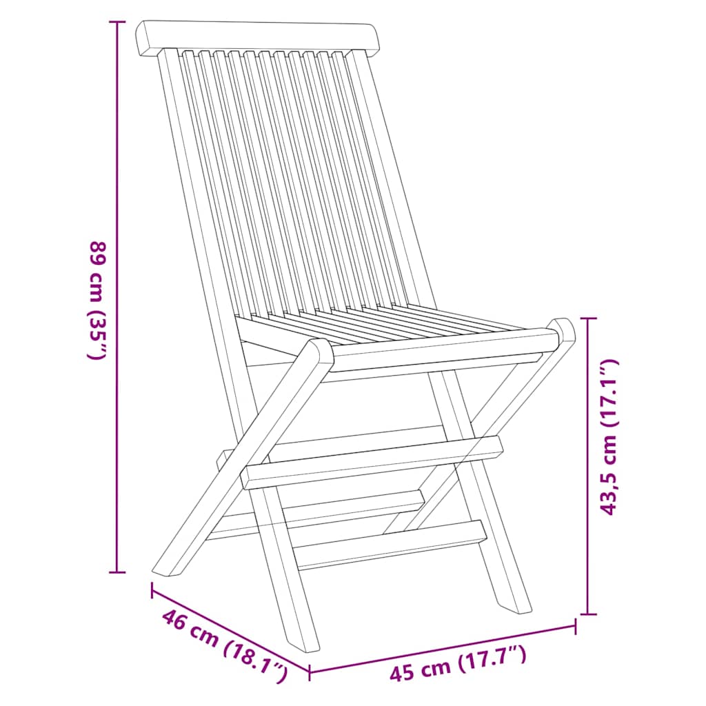 vidaXL Salle à manger de jardin 7 pcs Bois de teck massif Marron