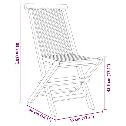 vidaXL Salle à manger de jardin 7 pcs Bois de teck massif Marron