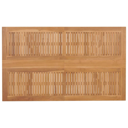 vidaXL Salle à manger de jardin 7 pcs Bois de teck massif Marron