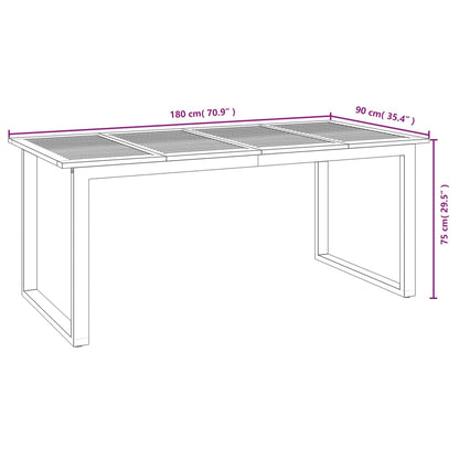 vidaXL 5-tlg. Garten-Essgruppe Massivholz Akazie und Metall