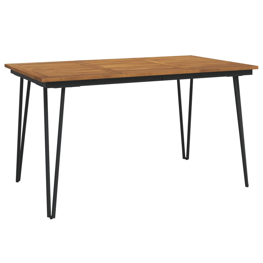 vidaXL Ensemble de salle à manger de jardin 5 pcs Bois d'acacia massif et métal