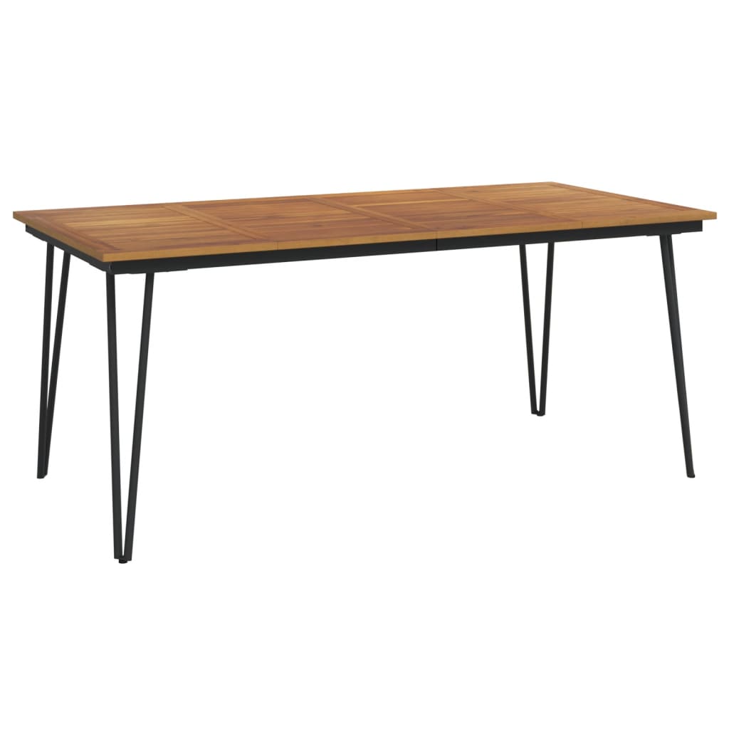 vidaXL Ensemble de salle à manger de jardin 5 pcs Bois d'acacia massif et métal