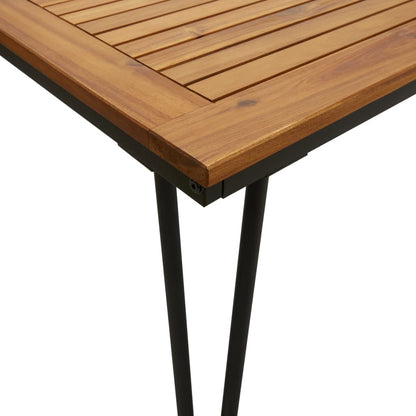 vidaXL Ensemble de salle à manger de jardin 5 pcs Bois d'acacia massif et métal