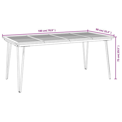 vidaXL Ensemble de salle à manger de jardin 5 pcs Bois d'acacia massif et métal