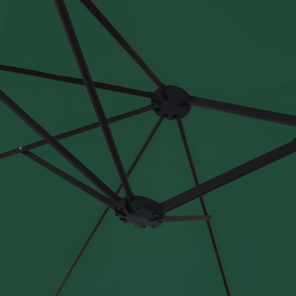 vidaXL Double parasol vert 449x265 cm