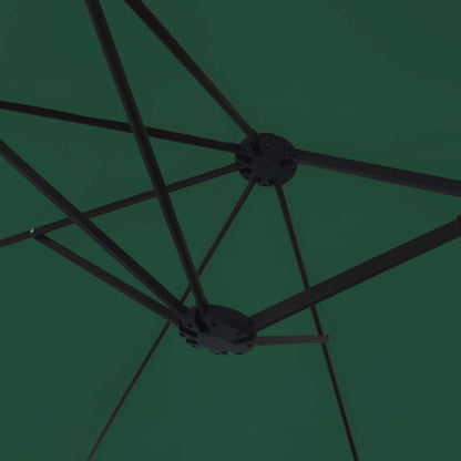 vidaXL Double parasol vert 449x265 cm