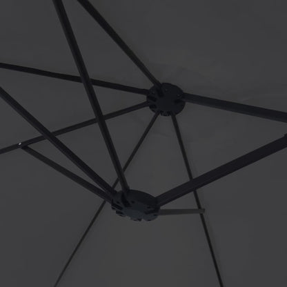 vidaXL Doppel-Sonnenschirm Schwarz 449x265 cm