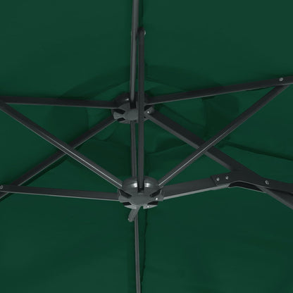 vidaXL Doppel-Sonnenschirm Grün 316x145 cm