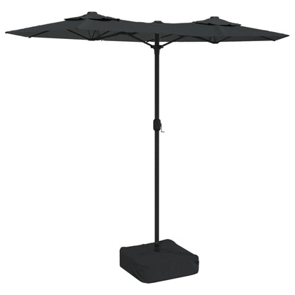vidaXL Doppel-Sonnenschirm Anthrazit 316x145 cm